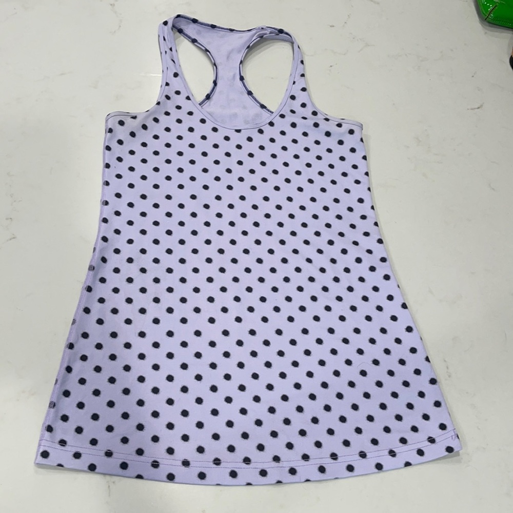 Purple and Black Polkadot Lululemon Racerback